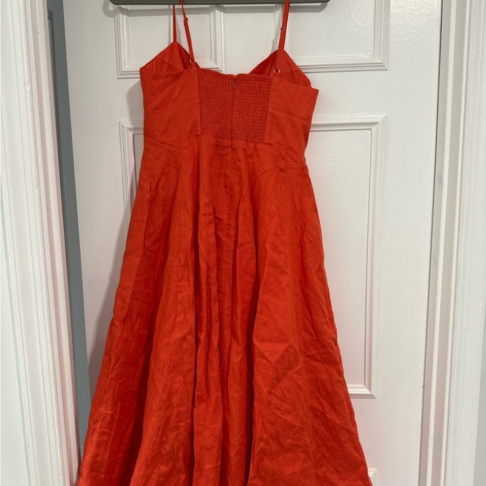 Zimmerman Crush Tie Front Midi Dress - Picture 2 of 3
